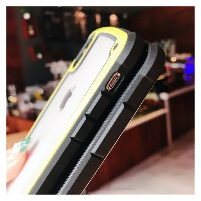 Прозрачный ударопрочный чехол для телефона iphone Xs Max Xr XS 8 7 6 Plus однотонный защитный