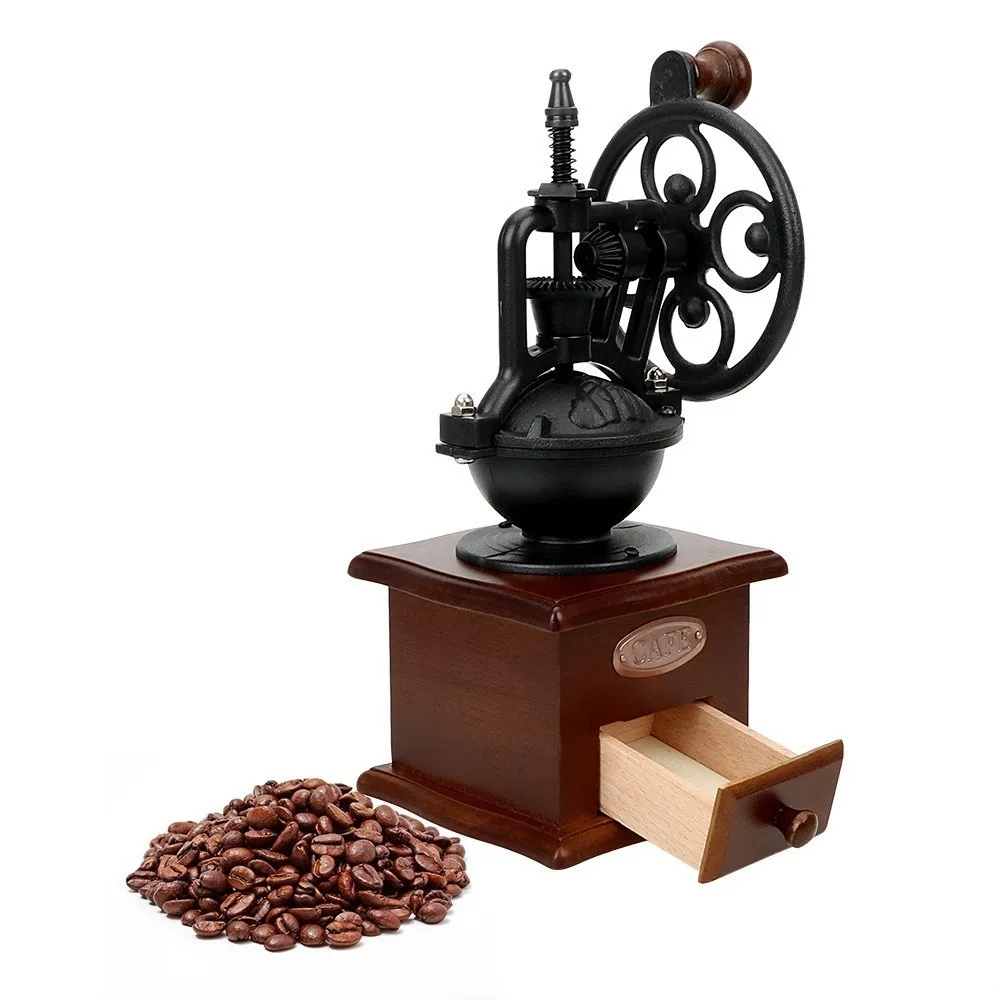 Hand -held Coffee Mills Braam Ceramic Millstones Classic Wood Giant Wheel Design | Дом и сад