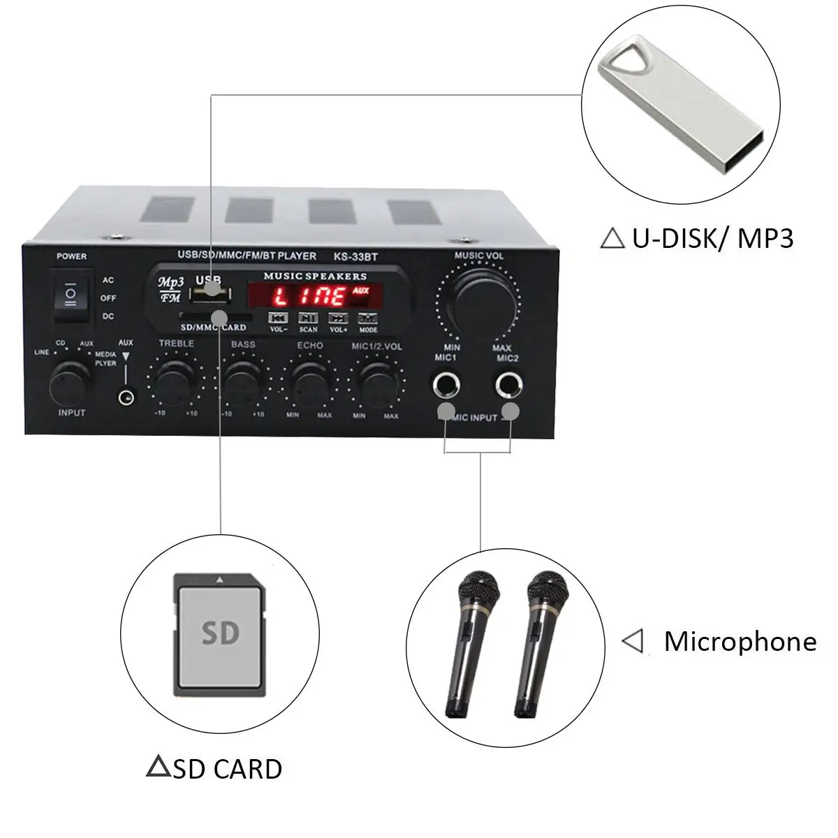 2CH 1200W домашние усилители аудио Hifi бас усилитель мощности домашний кинотеатр для