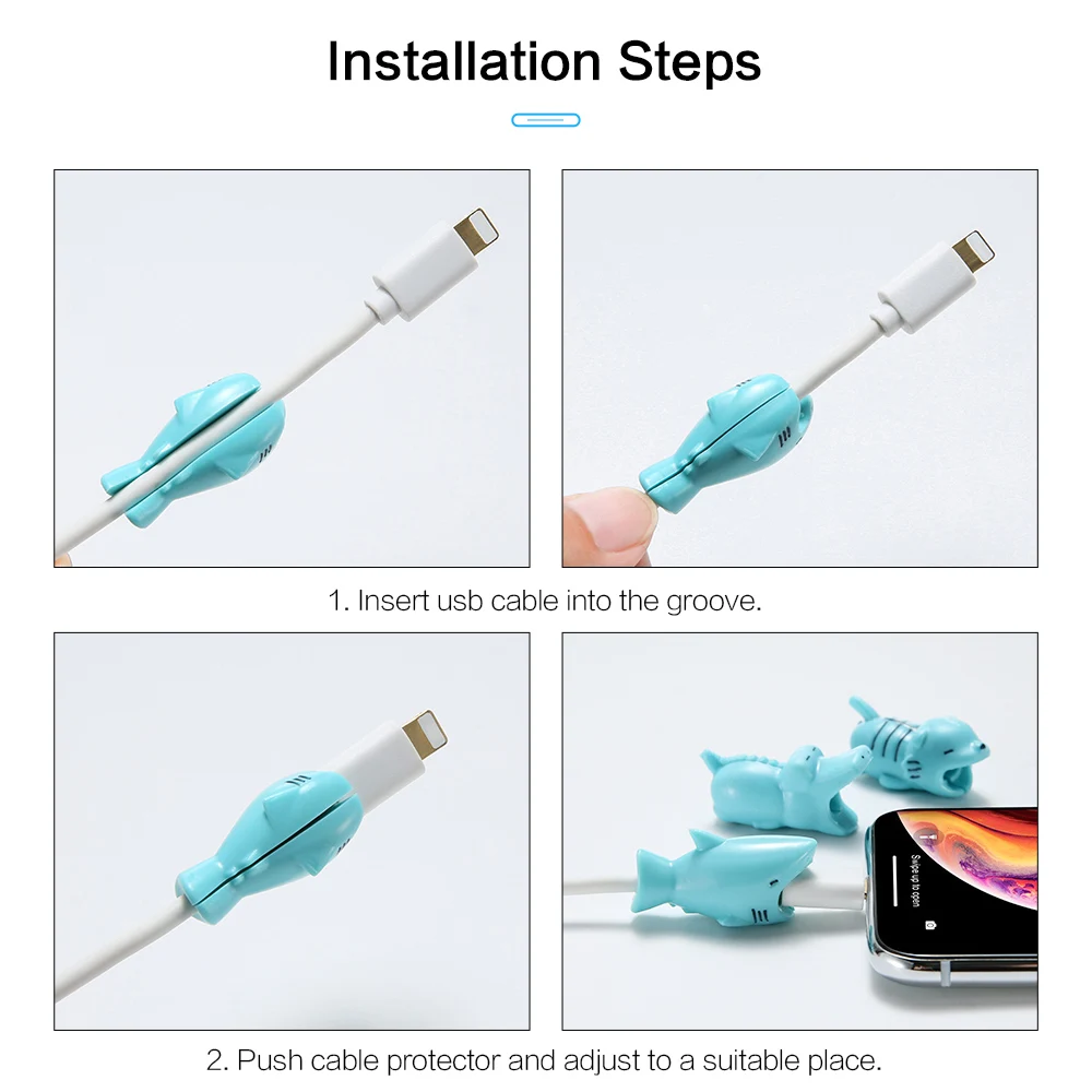 KISSCASE милый кабель протектор для iPhone Huawei зарядное устройство защитный USB Samsung