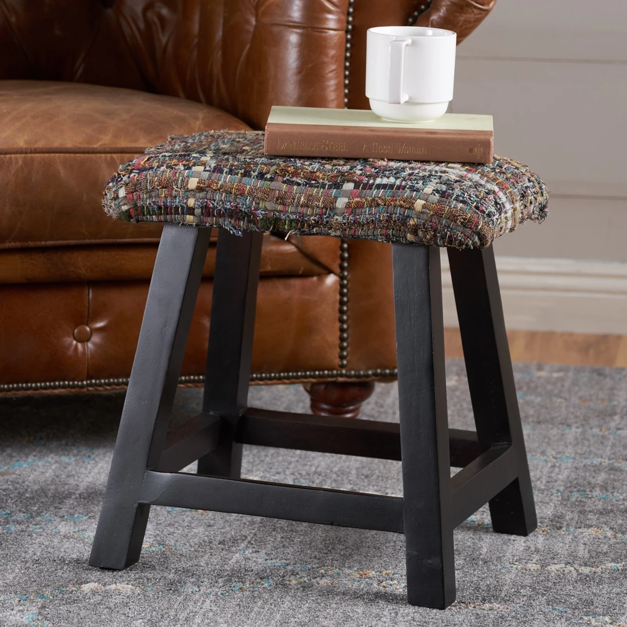 Reese смешанные цвета ткани ручной работы деревянный стул|Табуреты и пуфики| |