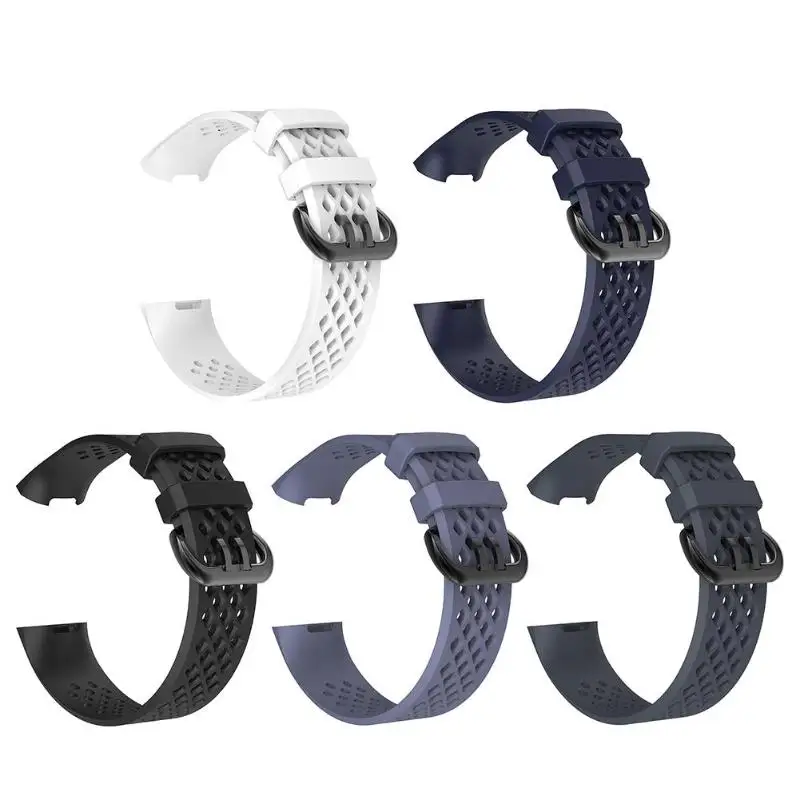 Силиконовый пористый дышащий ремешок на запястье для Fitbit Charge 3 L|Смарт-аксессуары|