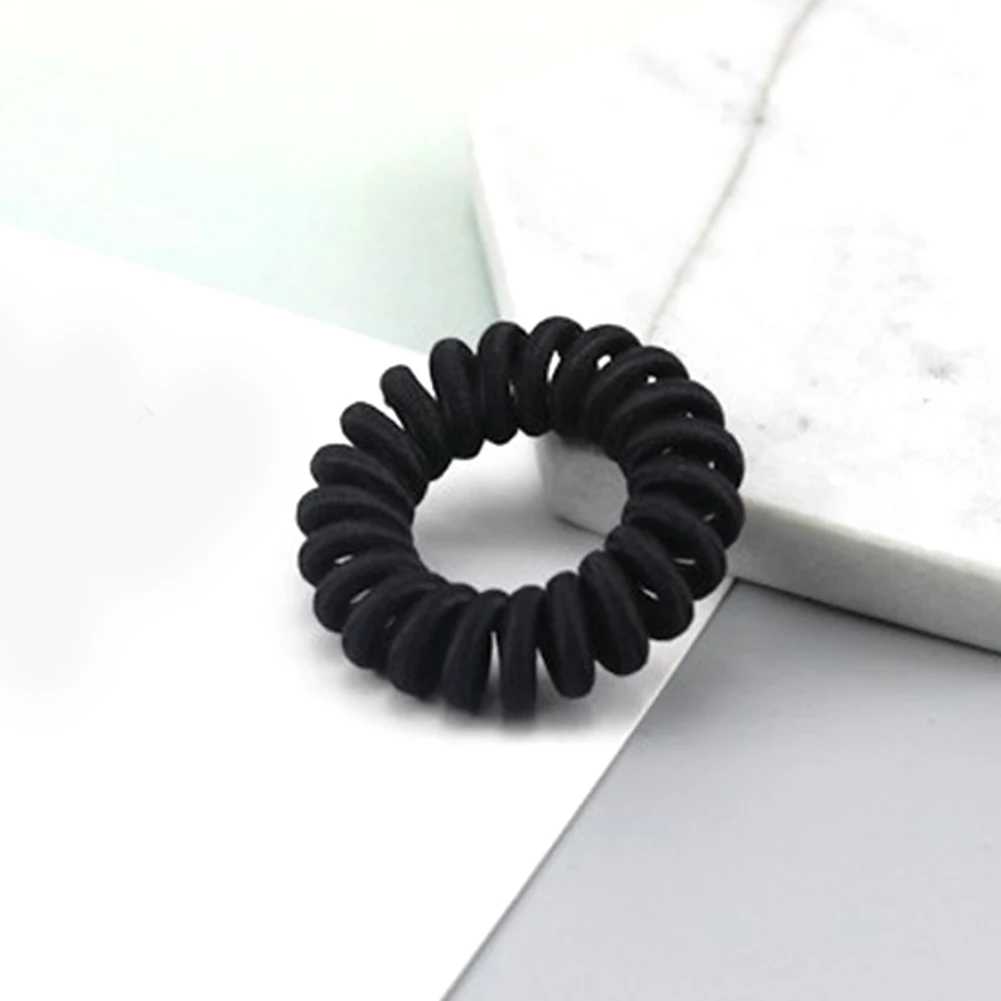 

1PC Elastic Telephone Wire Hair Bands Women Spring Coil Hair Ties No Crease Spiral Hair Rope Ponytail Holder Hair Accessories