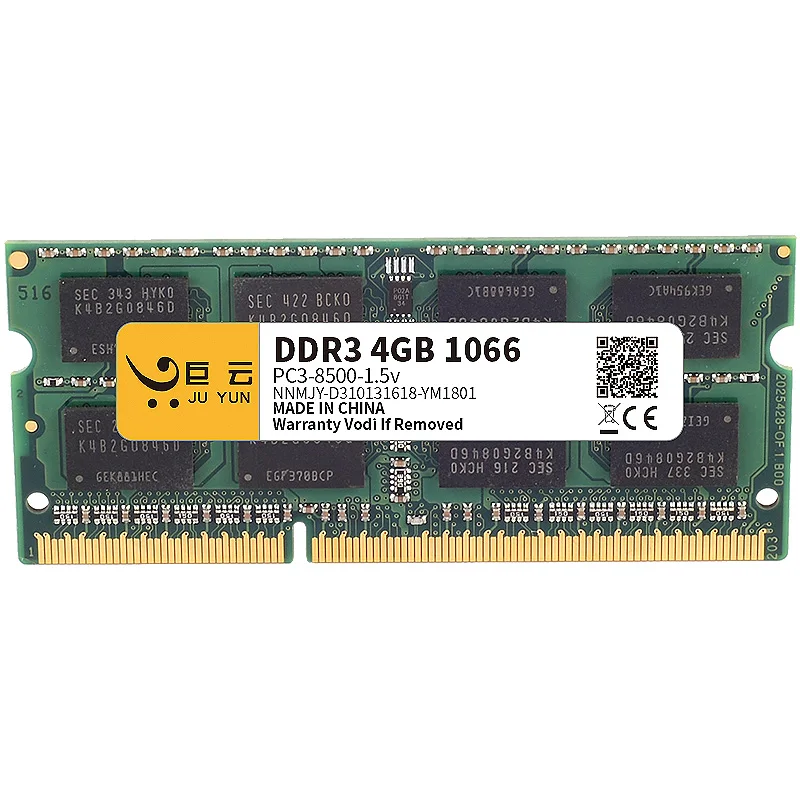 Оперативная память Ju Yun DDR3 4 Гб 1066 МГц ОЗУ для ноутбука 1333 1600 совместимая с
