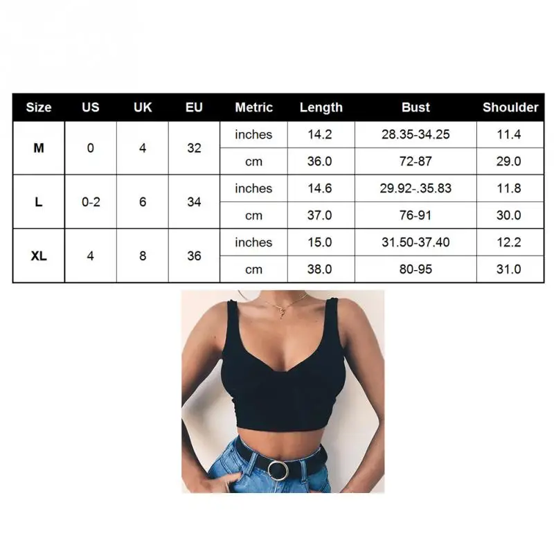 2019 Womens Sexy Short Tank Top Knot Design Solid Color Low Cut Vest Ladies Crop Tops #1020 | Женская одежда