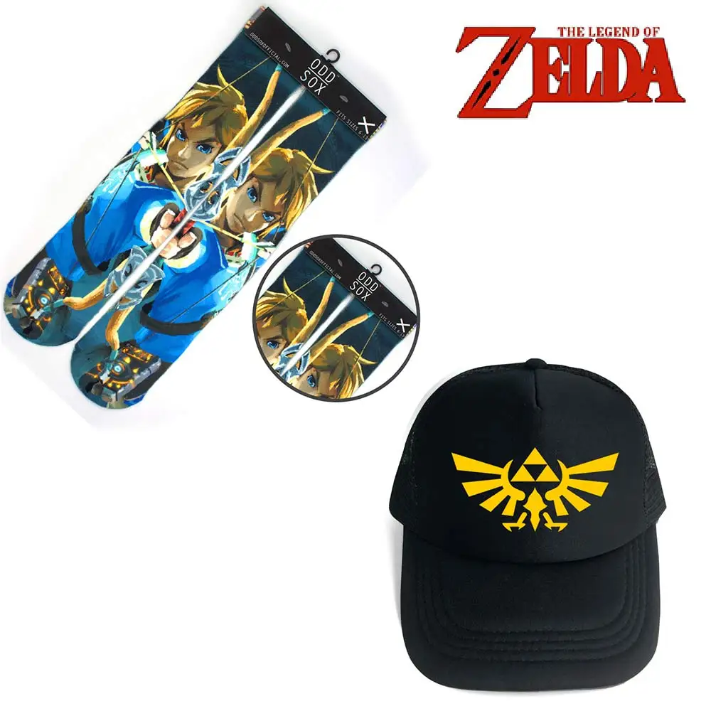 OHCOMICS легенда о Зельде Ссылка/игра Zelda хлопок Бейсболка + носки солнцезащитный