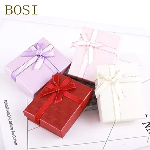 2019 популярная коробка, красное обручальное кольцо для сережек, ожерелий, бантов, квадратный органайзер для ювелирных изделий, бежевый дисплей, Подарочный держатель, белый, розовый, новый, синий