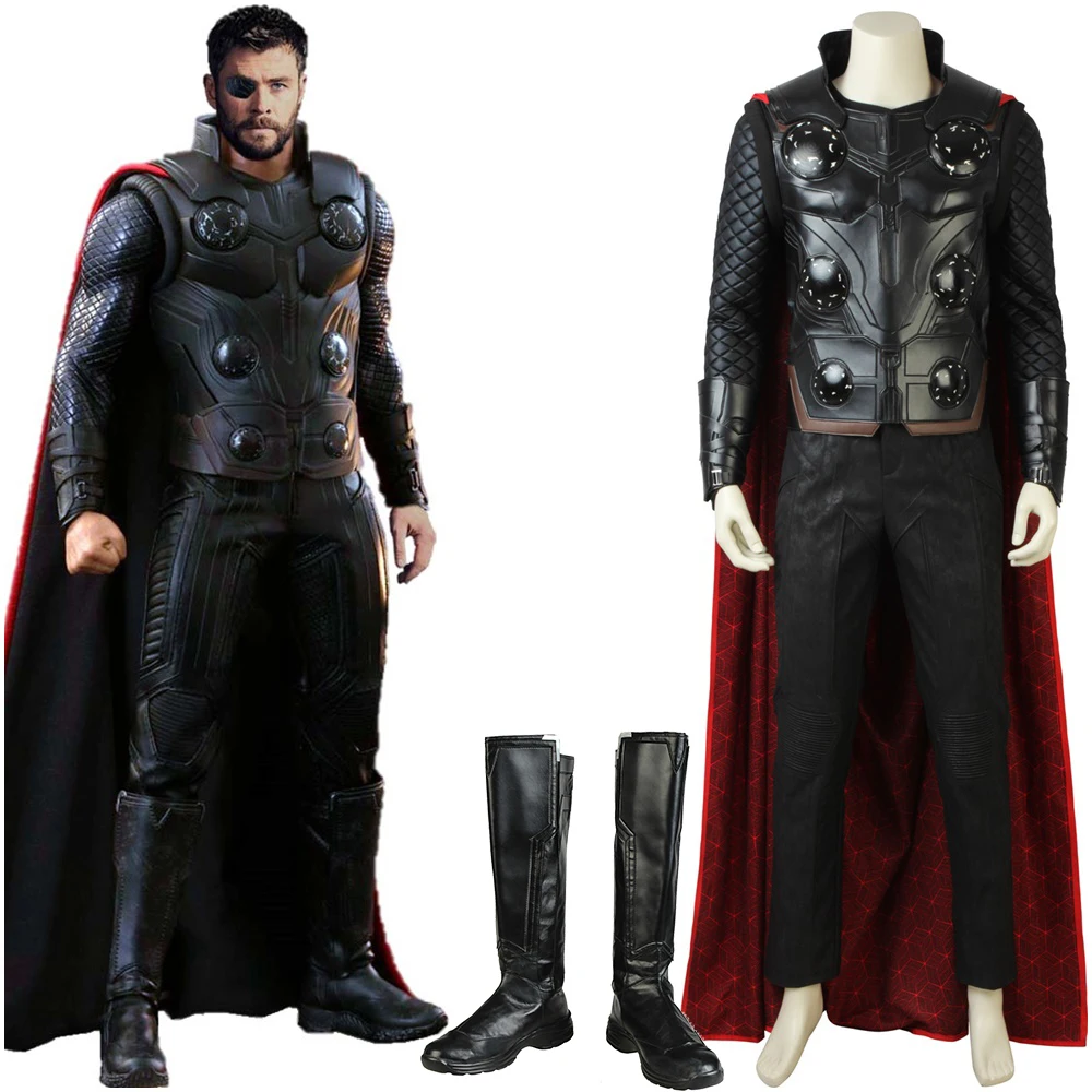 Новый маскарадный костюм с плащом героями мультфильмов мстители Infinity War Тор