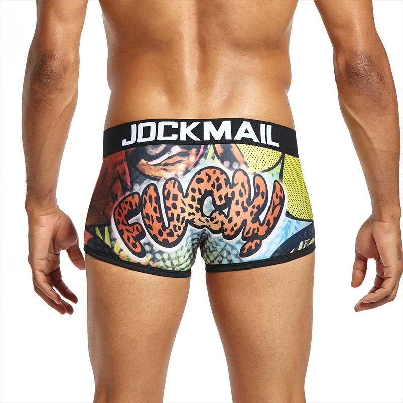 Мужские трусы боксеры AIIOU удобные с принтом тигра и низкой талией нижнее белье