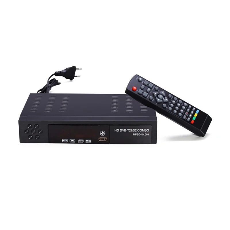 ЕС вилка цифровой наземный спутниковый ТВ приемник Dvb T2 S2 комбо коробка 1080P видео