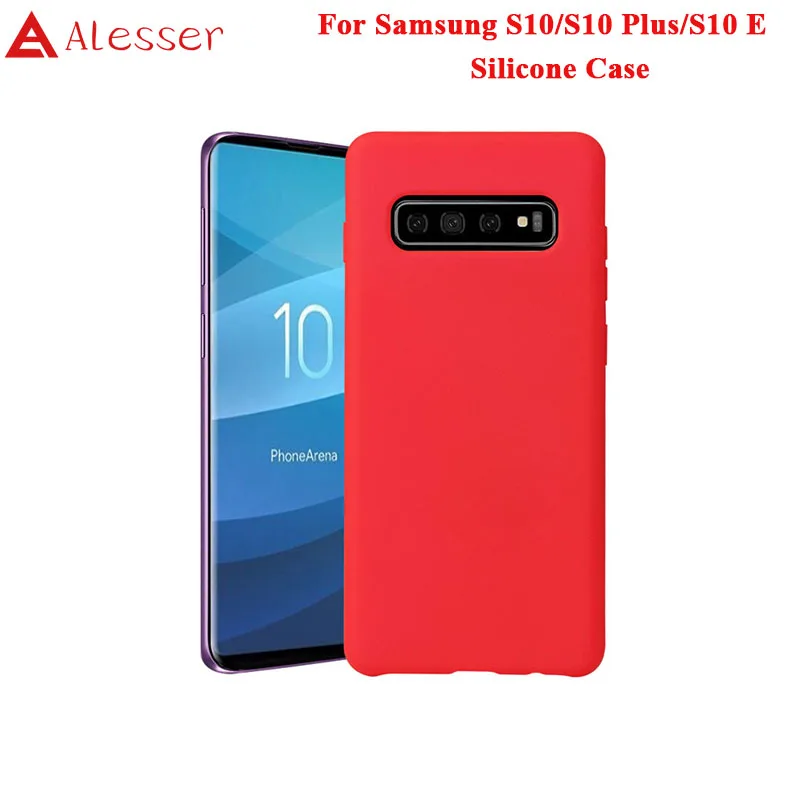 Alesser For Samsung Galaxy S10 E Silicone Case Liquid Back Cover Plus Soft Protective |