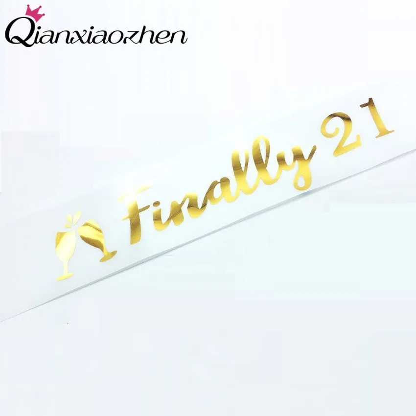Qianxiaozhen наконец 21 этикет пояс 21Th День Рождения украшения день рождения