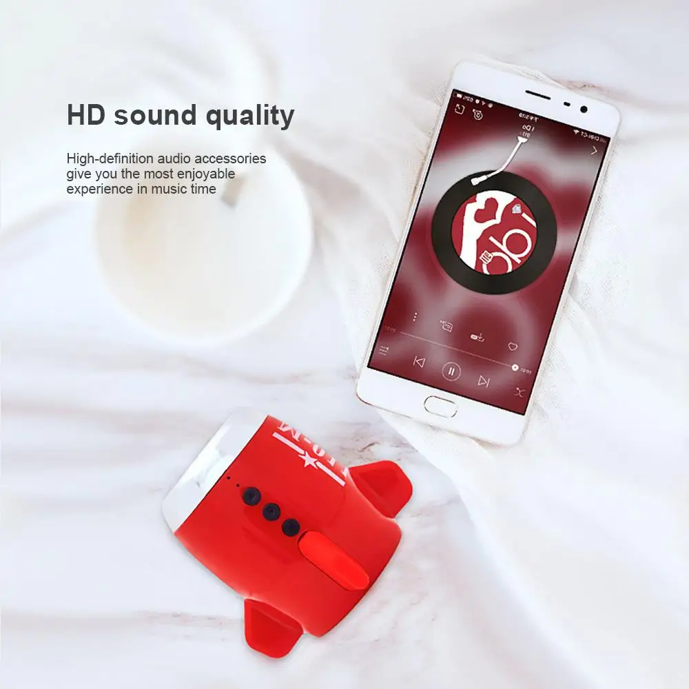 Leegoal Bluetooth динамик s мини портативный беспроводной красный маленький самолет 5 0
