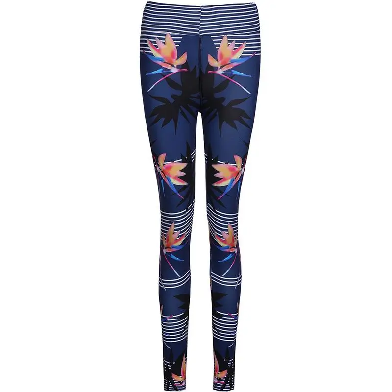 2018 New Arrival Plant Printed Women's Yoga Pants Sports Exercise High Waist Elastic Comfortable | Спорт и развлечения