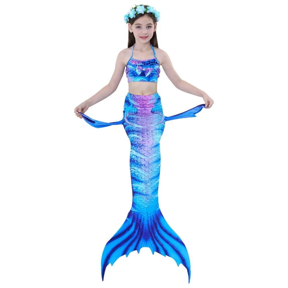 

Children Girls Mermaid Tail For Swim Costume Cosplay Baby Kid Swimmable Mermaid Tails Bikini Swimming Mermaid Swimsuit Princess