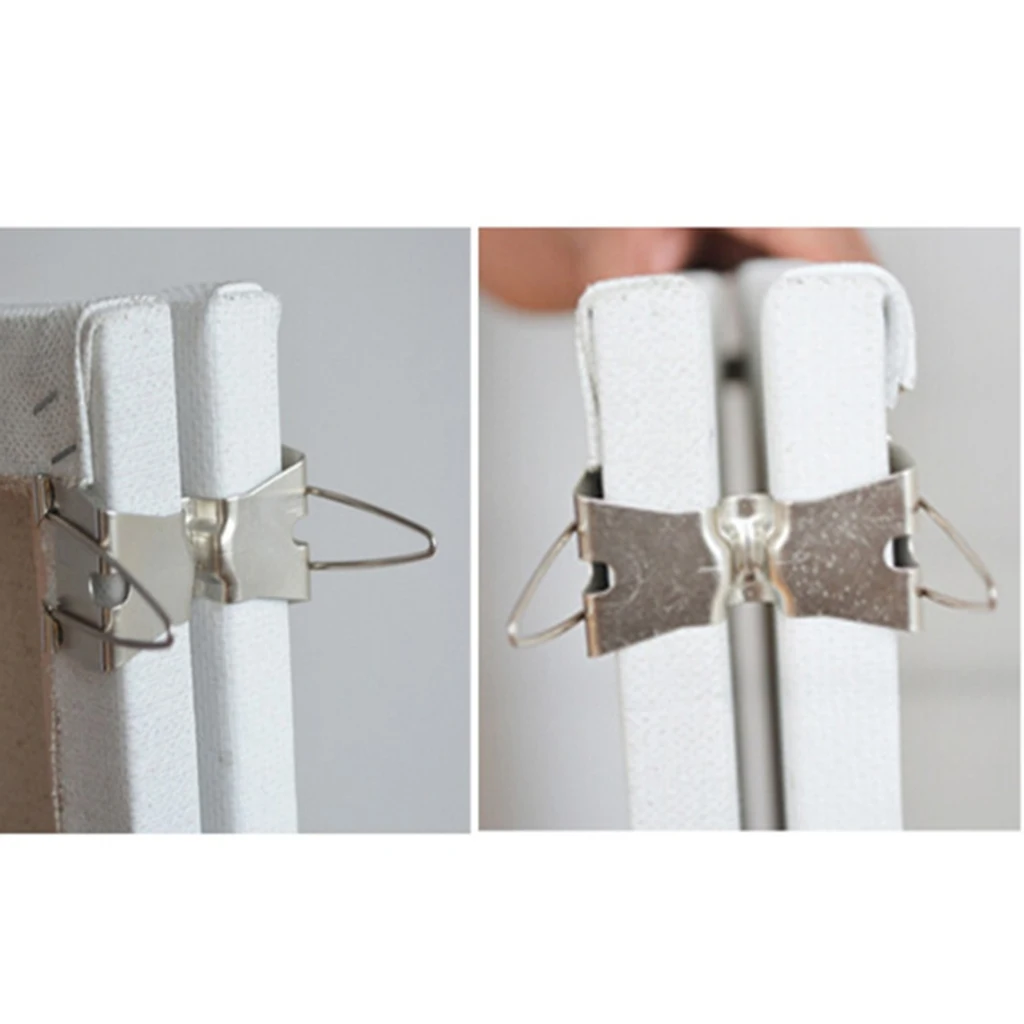 1x сверхпрочный из нержавеющей стали зажимы для влажного холста 2 лицом к лицу