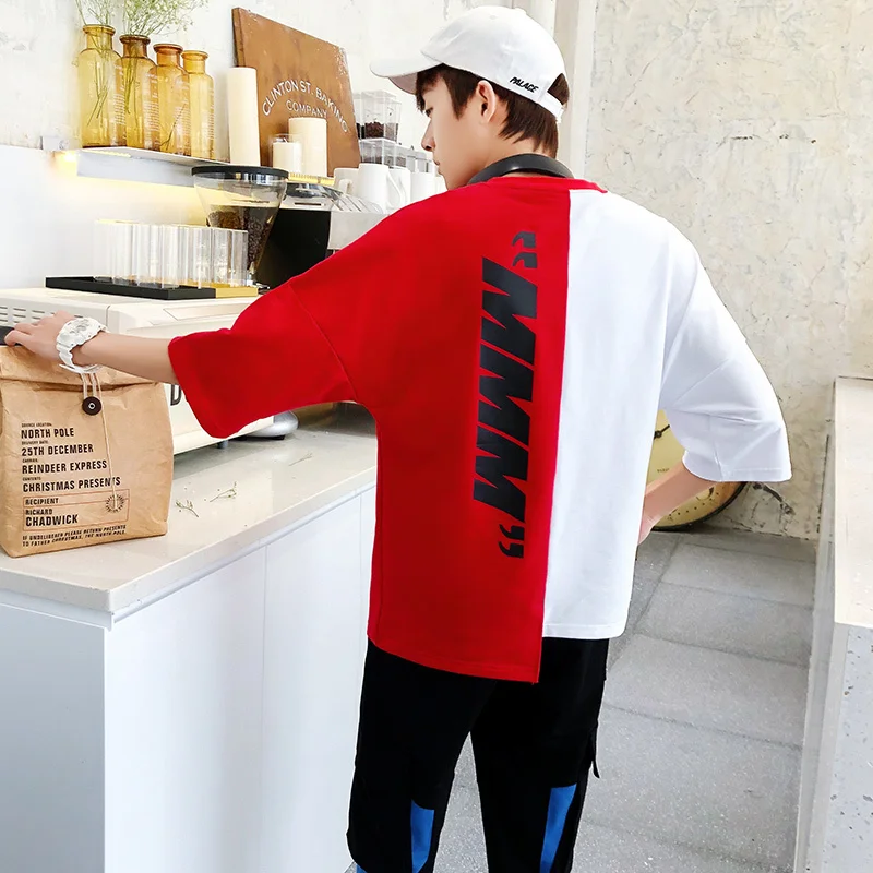 Летний новый продукт Модный пуловер с рукавом 7 Мужской комплект 2019 буквенным