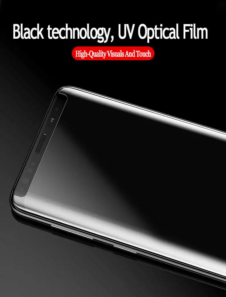 2 шт Защитная пленка для экрана samsung Galaxy S10 plus S10E S9 S8 S7 S6 Edge полностью клеящееся УФ