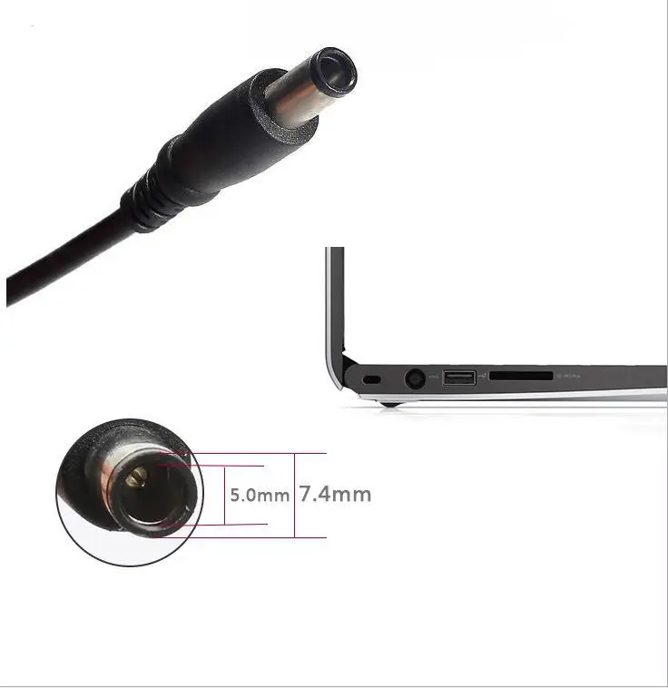 50 шт. 19 5 в 4.62A AC ноутбук ПК адаптер для dell inspiron PA-10 1545 N4010 n4030 n4050 1400 D610 D620 D630 E6400 pa-1900-02D
