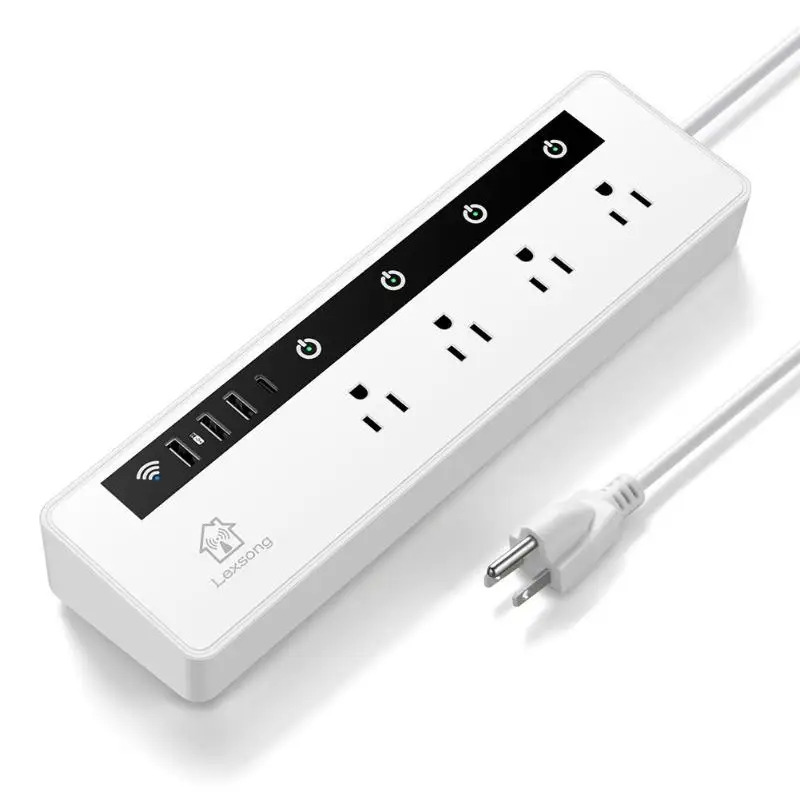 Высокое качество беспроводной WIFI умная розетка 4 порта 3xusb 1xType C приложение