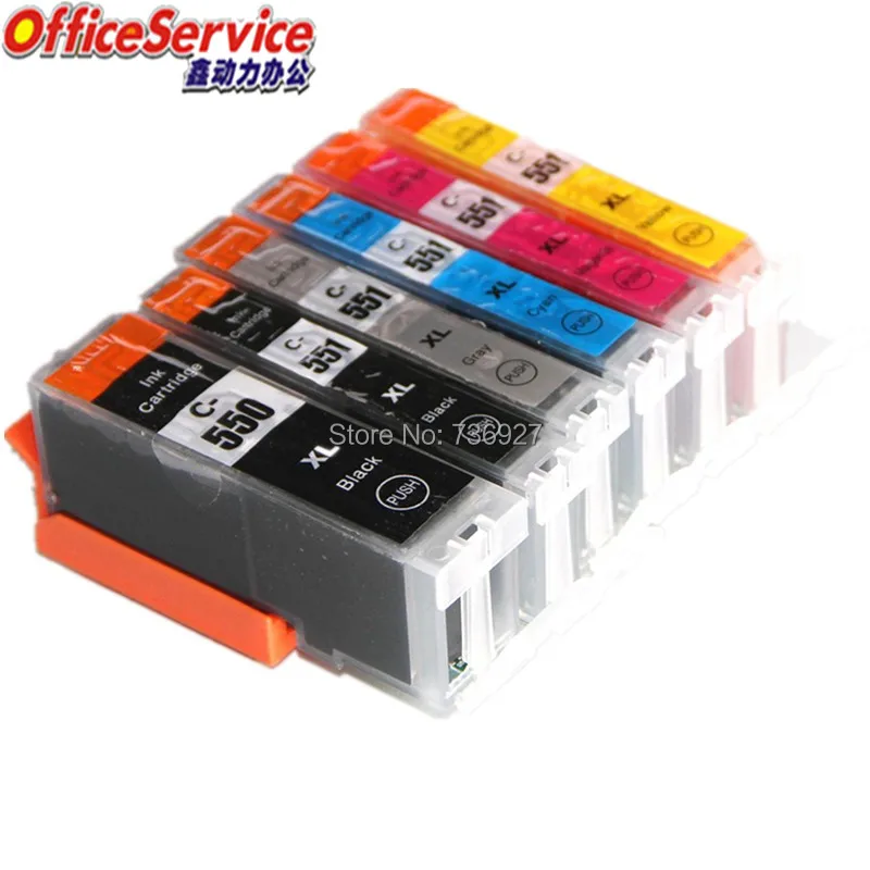 PGI-550 CLI-551 PGI550XL CLI551 Совместимый Картридж для струйного принтера Canon MG6350 MG7150 IP8750 MG6450