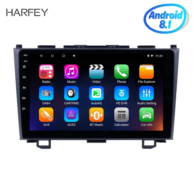 Автомобильный магнитофон Harfey Android 8 1/7 1 9 дюймов для 2006 2007 2008 2011 Honda CRV GPS Navi