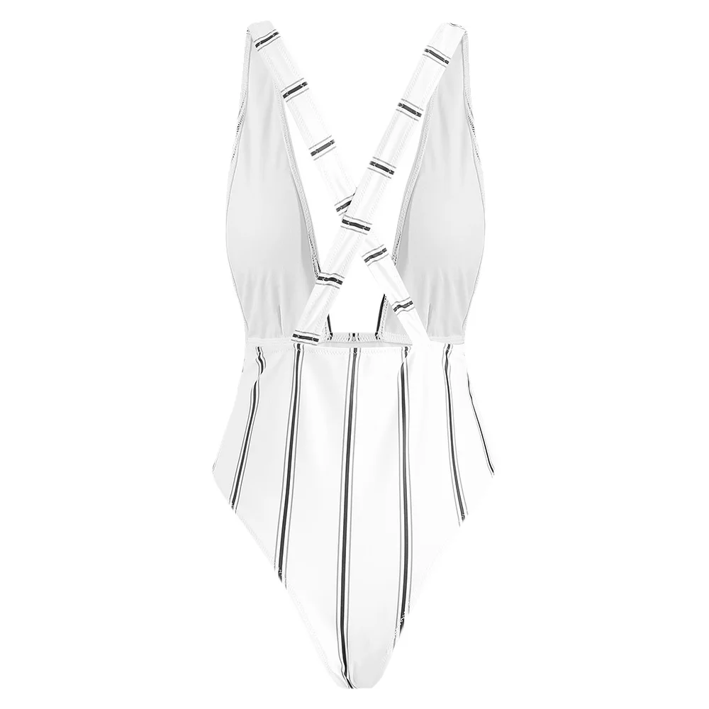 ZAFUL Новый сексуальный женский цельный купальник с подкладкой в полоску