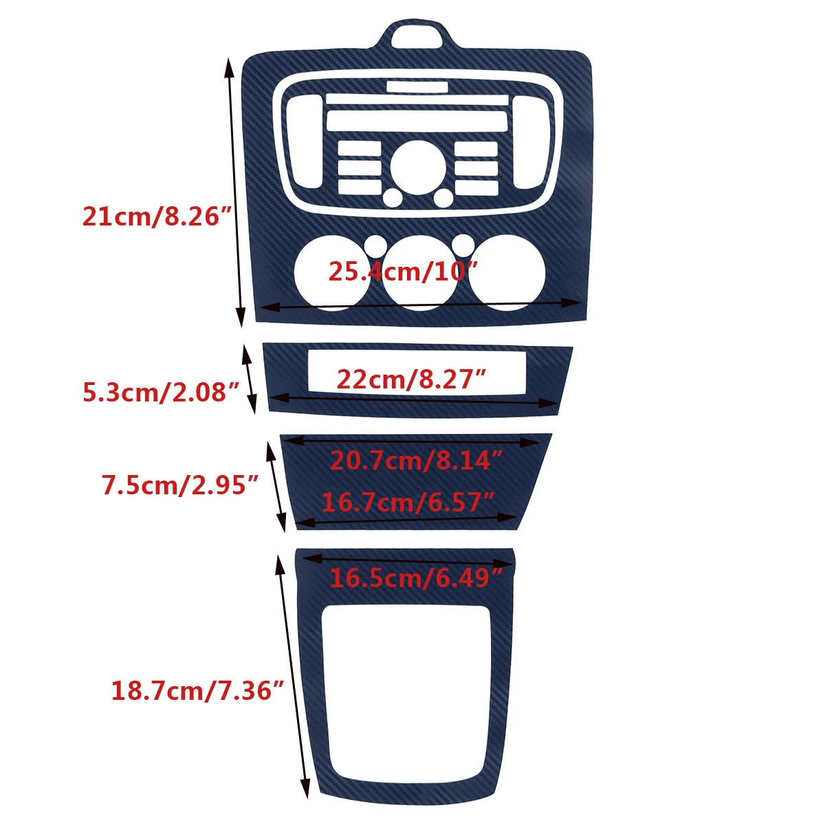 Автомобильная панель управления Наклейка 3D отделка из углеродного волокна