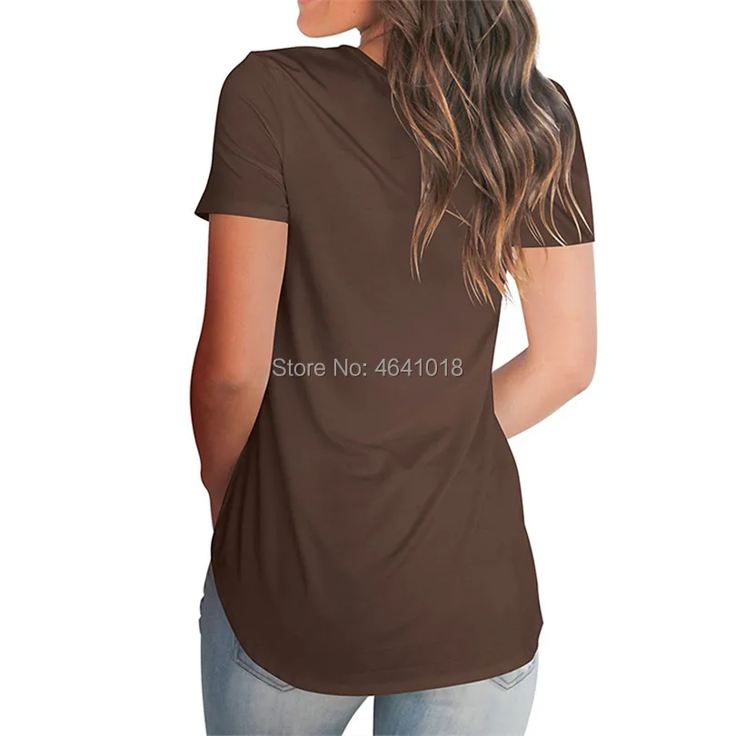 Women Tshirt 2019 Summer Large Sizes Solid V Neck Ladies Shirts Fashion Short Sleeve Casual T-shirt Loose Tops Female 5XL | Женская