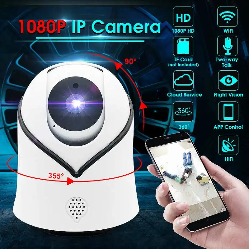 1080P HD PTZ IP камера Домашняя безопасность беспроводная мини IP камера ночного видения двухстороннее аудио CCTV WiFi камера Детский Монитор сигнализация