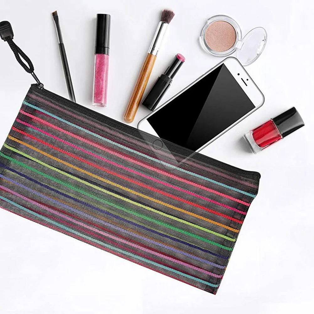 18 Pcs Zipper Mesh Pouch for Cosmetic Makeup Office Supplies and Travel Accessories | Канцтовары для офиса и дома
