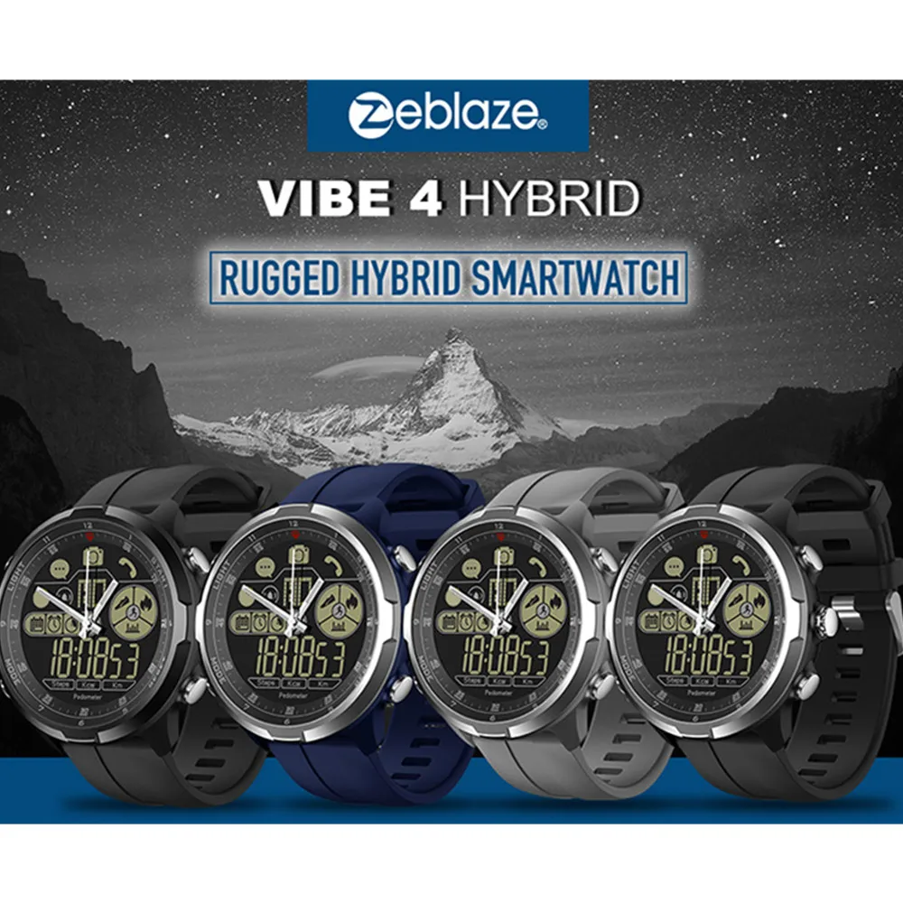 Zeblaze Vibe 4 HYBRID Smartwatch Спорт IP68 50 м Водонепроницаемый часы 33 месяца ожидания Bluetooth4.0