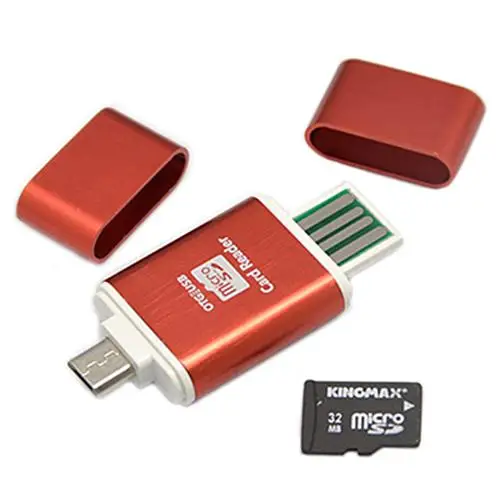 2 в 1 Мини Портативный Micro USB SD SDXC SDHC TF адаптер для чтения карт OTG телефон кардридер