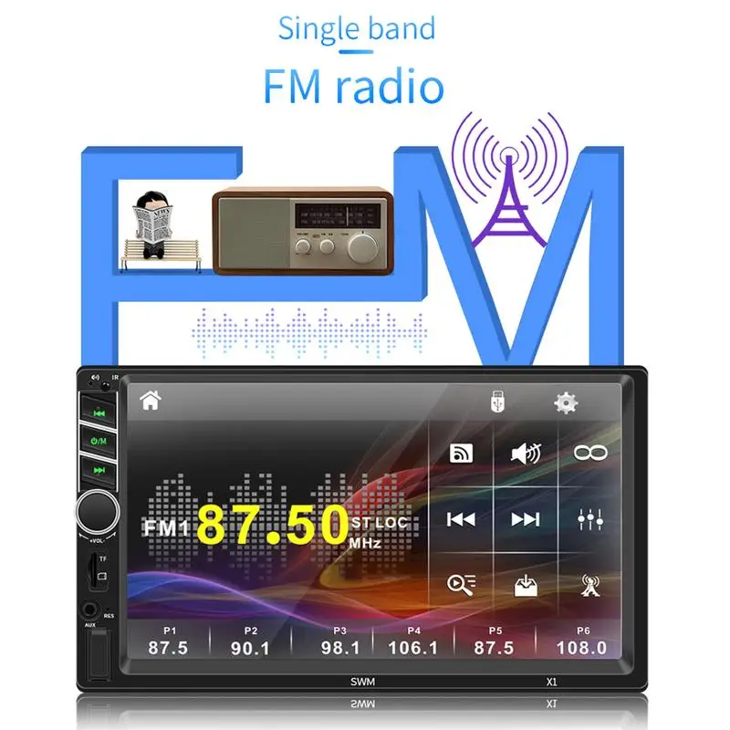 2019 Новый 7 &quot2 DIN MP5 Автомобильный плеер Bluetooth Сенсорный экран стерео радиокамера