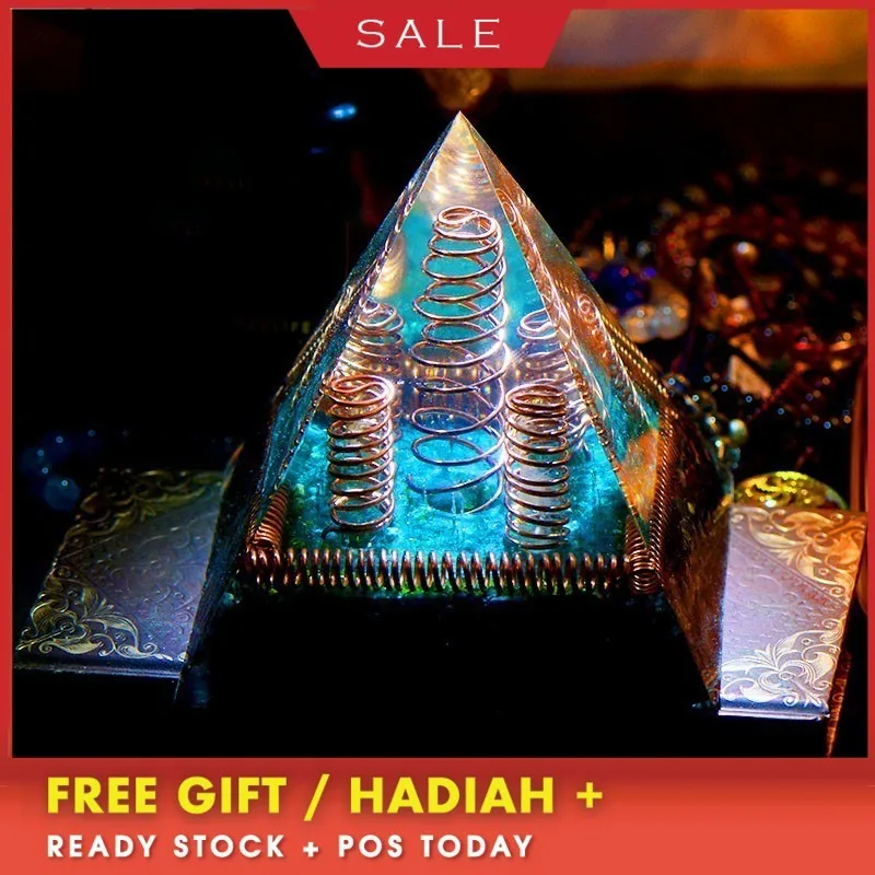 Минеральная кристаллическая чакра AURA REIKI Orgonite пирамида рейки преобразователь