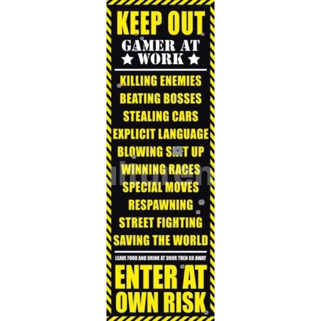Keep Out Gamer на работе-плакат с изображением двери Print (62X21) | Дом и сад