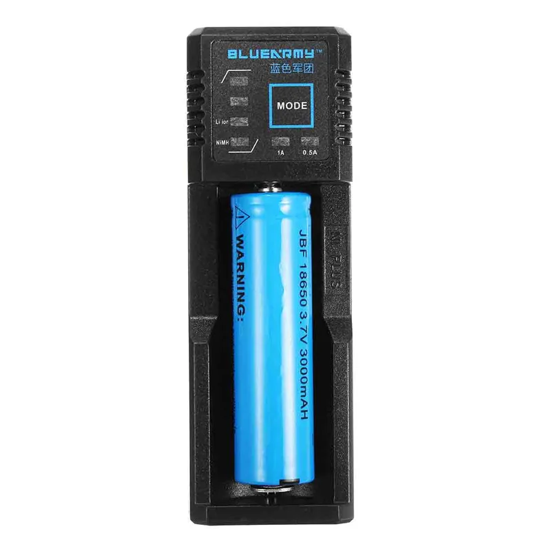 Зарядное устройство USB с одним двойным разъемом для аккумуляторов 18650 26650 IMR/li ion/Ni