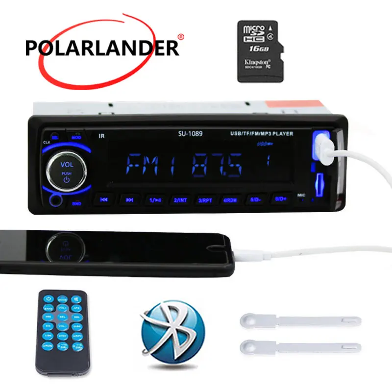 BT/FM/USB/SD Стерео bluetooth Поддержка 4 &quot12 В в-тире 1Din автомобильный радиоприемник