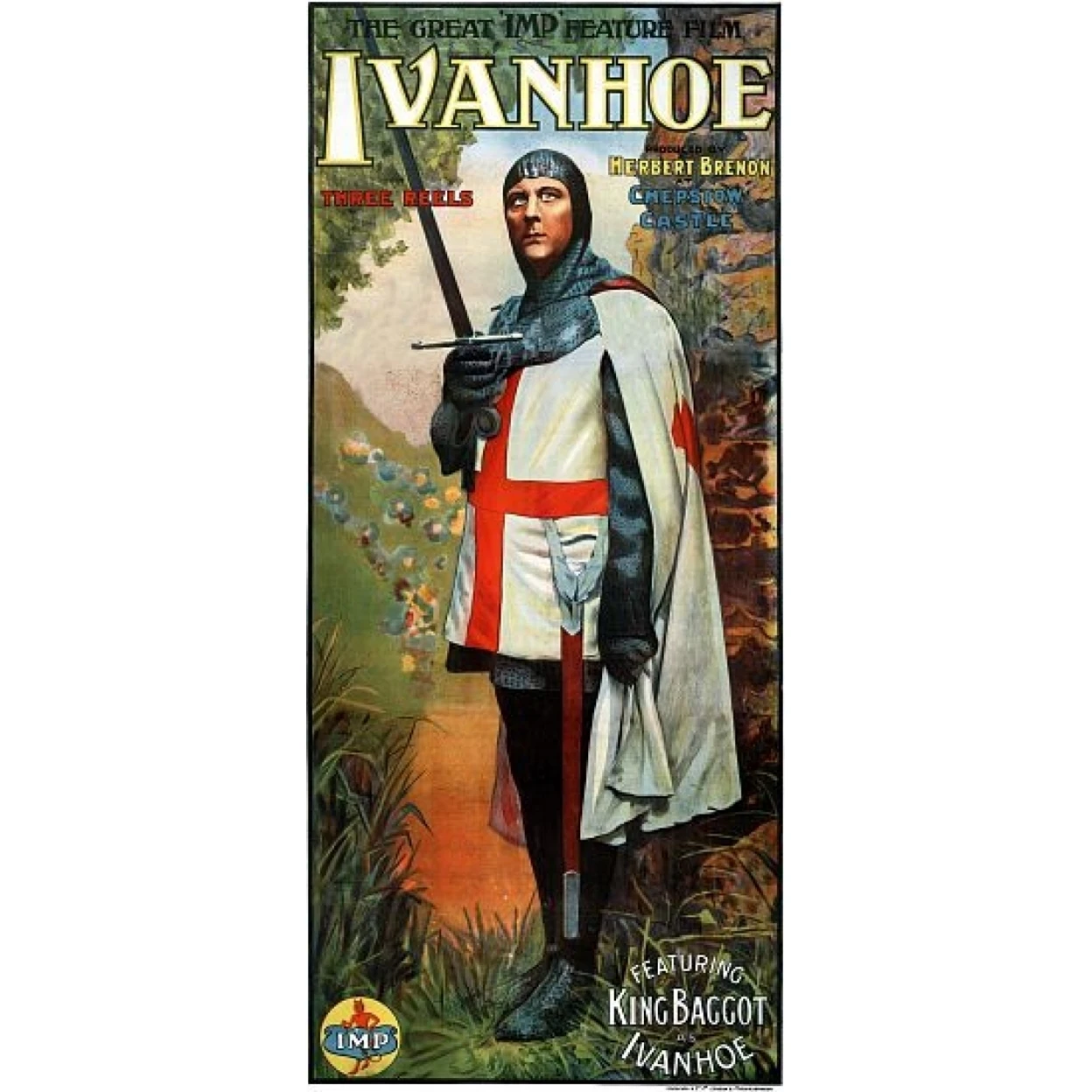 Король Baggot как Ivanhoe Винтаж постеры с изображениями из фильмов принт (36x54)|Таблички