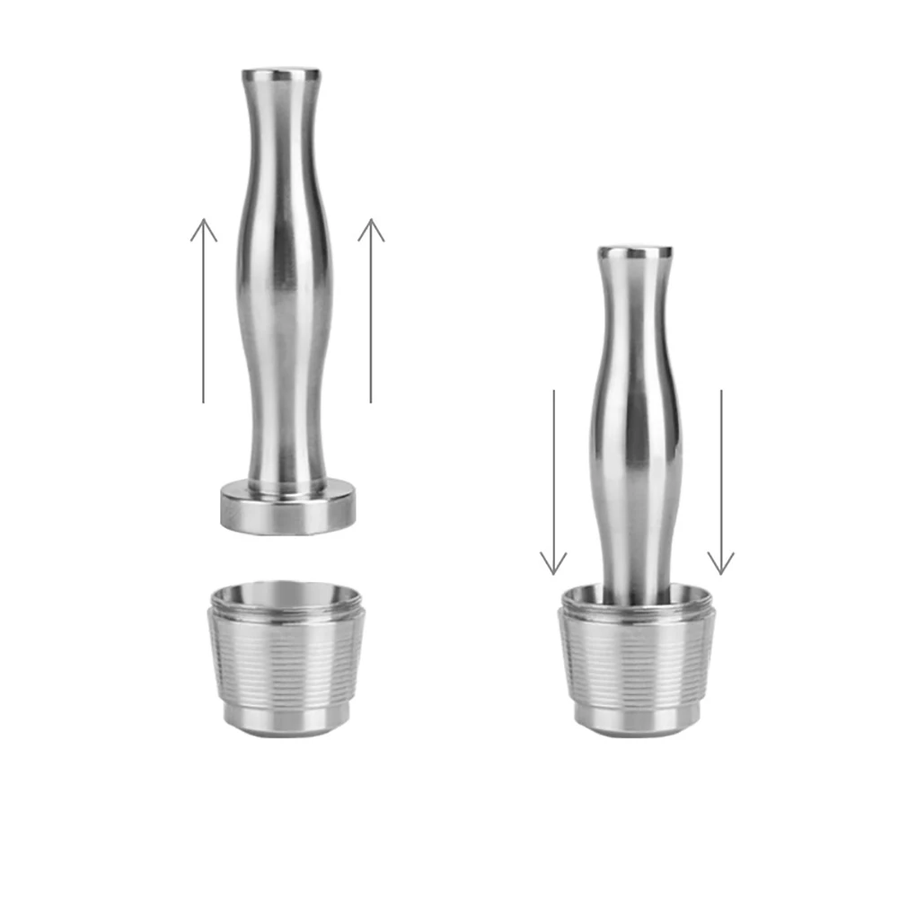 Coffee Tamper Stainless Steel Tool Machine Press Flat Base for Nespresso Illy Capsule Powdered Hammer Barista Accessorie |