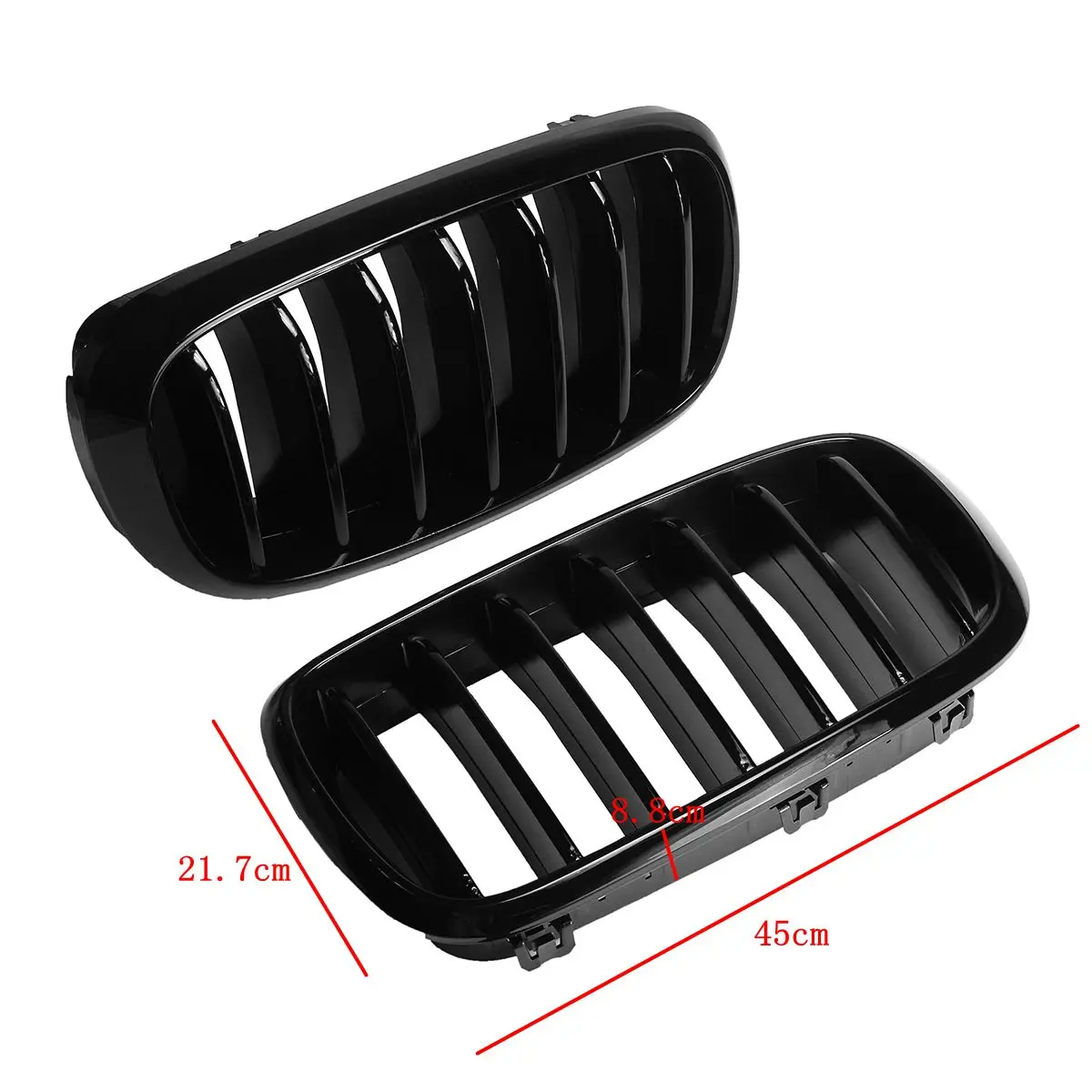Для BMW F15 F16 X5 X6 2013 2017 1 пара новый ABS сменный глянцевый черный 2 двойных планки