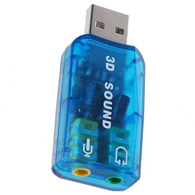 Адаптер для стереозвуковой карты USB 5 1 (совместим с Windows 7)|Звуковые карты| |