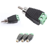 10pcs phono speaker wire cable to audio male or female rca connector professional rca to terminal block adapter