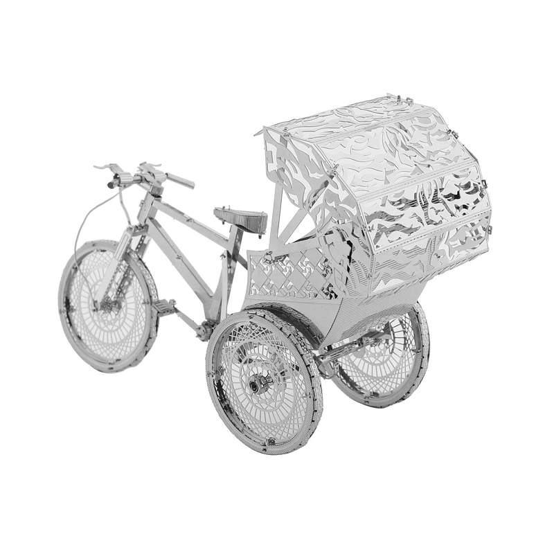 3D металлические Пазлы Trishaws набор для самостоятельной сборки моделей Nano лазерная