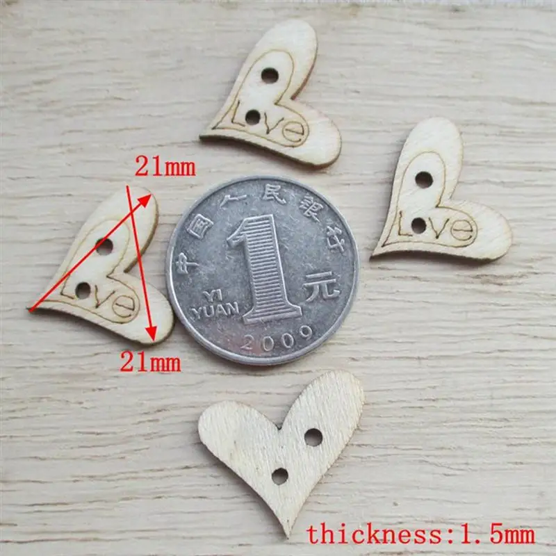 Деревянные висячие украшения Diy ломтики поделки сердце орнамент рождественские