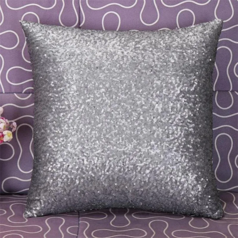 

cushion cover Glitter Sequins Throw Pillow Case Cafe Home Decor gold cushion covers for sofa35