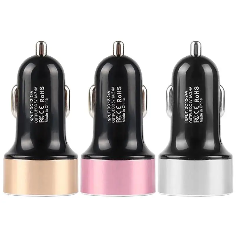 2018 новый двойной Переходник USB для зарядки в машине 2.1A цифровой светодиодный