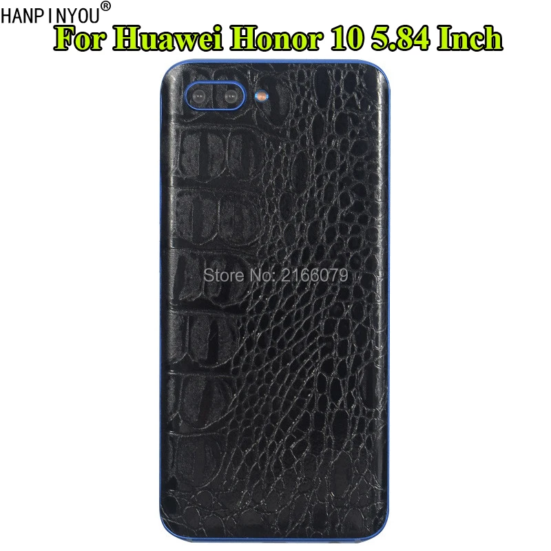 For Huawei Honor 10 5.84&quot Crocodile / Snake Skin Pattern Leather Full Back Cover Matte Decals Wrap Sticker |