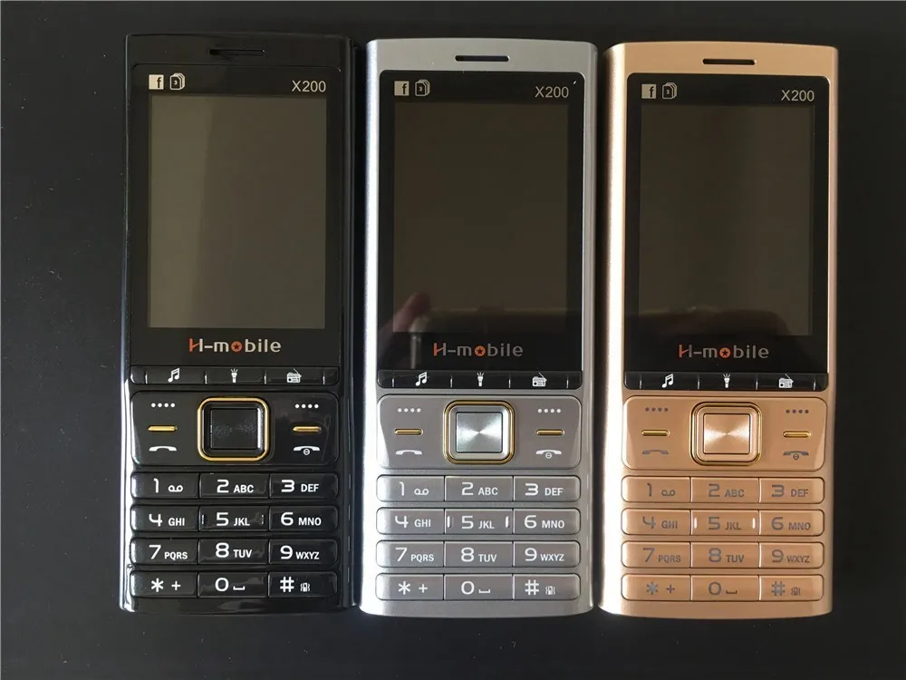 X200 дешевый мобильный телефон 3 sim карты Bluetooth музыкальный фонарик MP3 радио камера