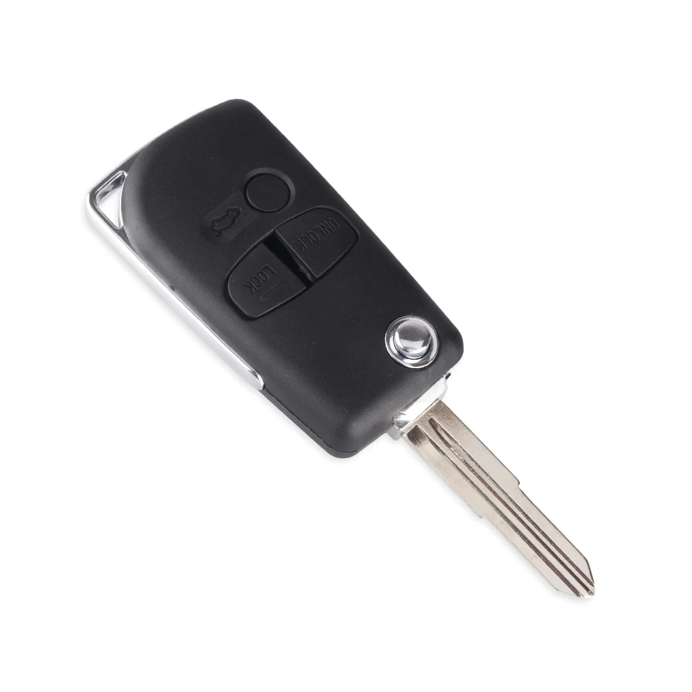 KEYYOU дистанционный чехол для ключей Fob 2 3 кнопки Mitsubishi Pajero Lancer Outlander Grandis Shogun Montero с